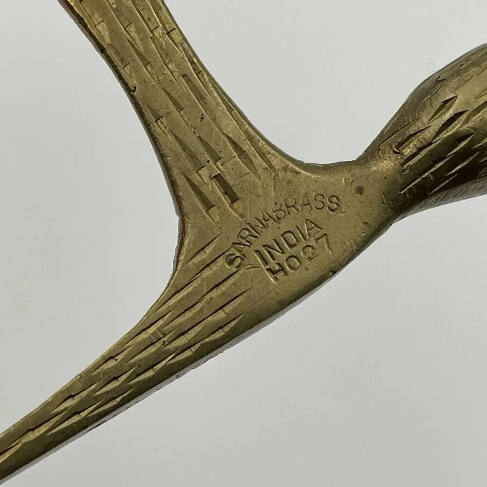 Vintage Etched Brass Hammer Ice Chipper Bottle Opener Sarna Brass Made In India
